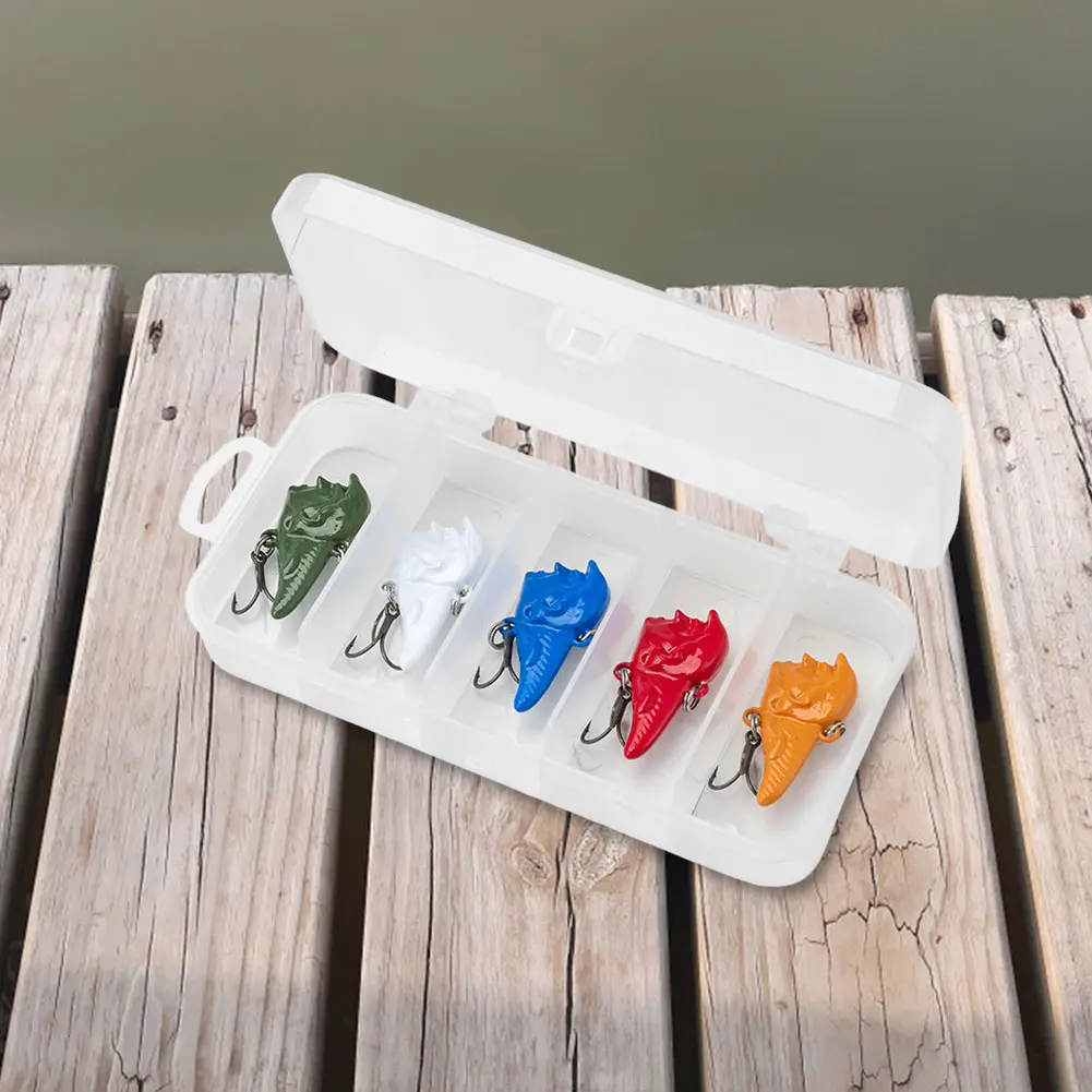 5Pcs Sinking VIB Fishing Lure with Treble Hooks Artificial Hard Bait Crankbait Fishing Wobblers for Bass Pike