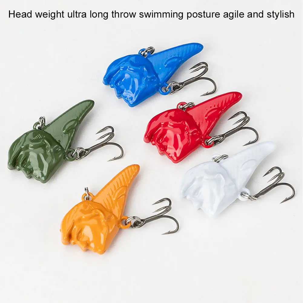 5Pcs Sinking VIB Fishing Lure with Treble Hooks Artificial Hard Bait Crankbait Fishing Wobblers for Bass Pike