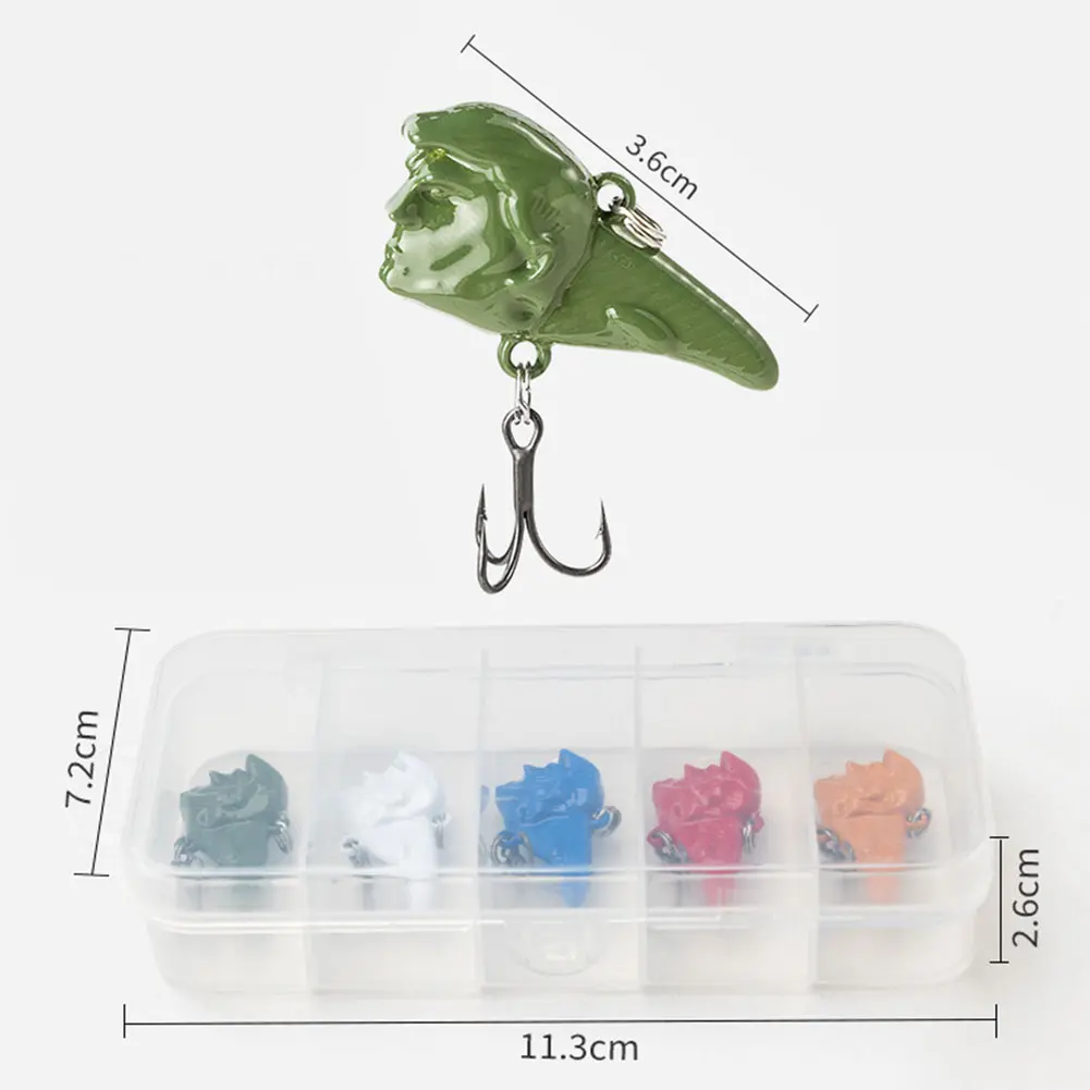 5Pcs Sinking VIB Fishing Lure with Treble Hooks Artificial Hard Bait Crankbait Fishing Wobblers for Bass Pike