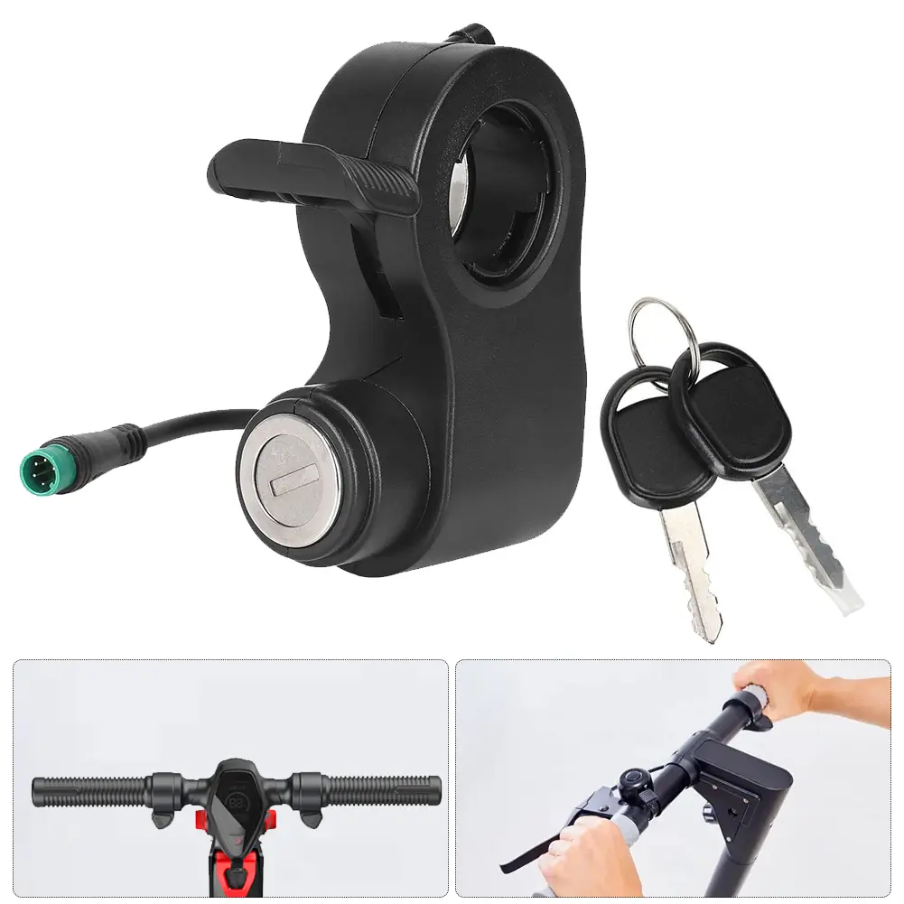 E-Scooter Ignition Lock with Keys Electric Scooter Ignition Lock E-scooter Throttle Accelerator for Kukirin G2 Pro/G2 Max