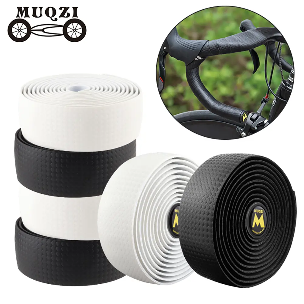 MUQZI Road Bicycle Handlebar Bar Tape Anti-Slip Damping Road Bike Handle Belt Wraps Sweat Absorption Enhance Bike Grip
