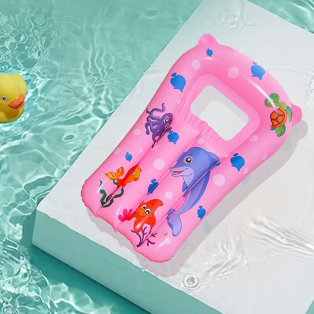 Kids Floating Surfboard Children Water Recliner Cartoon Inflatable Floating Row PVC Cute Water Hammock Leakproof for Pool Party
