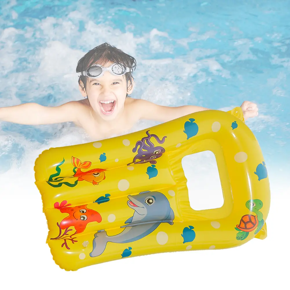 Kids Floating Surfboard Children Water Recliner Cartoon Inflatable Floating Row PVC Cute Water Hammock Leakproof for Pool Party