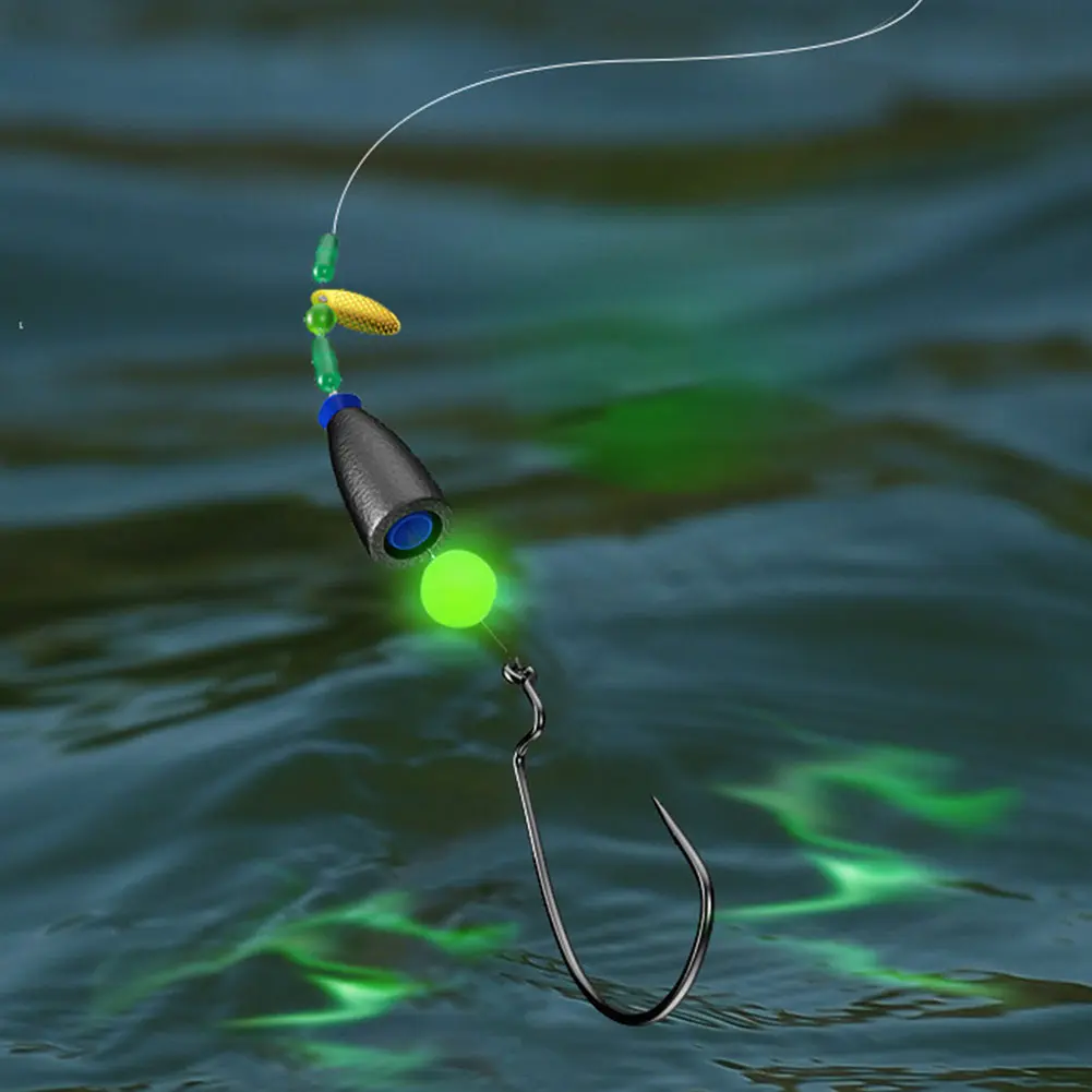 100pcs/box Luminous Fishing Beads Fishing Space Beans Fishing Accessories Line Beads Round Float Balls
