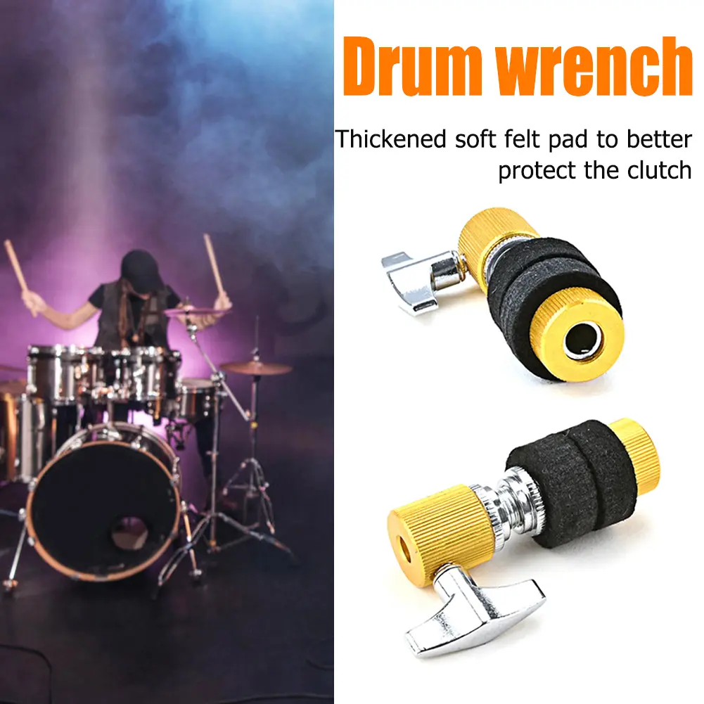 Alloy Cymbal Clutch Thickened Lever Drop Clutch Soft Felt Pad Musical Instrument Jazz Drum Parts Accessories for Hi Hat Cmbal