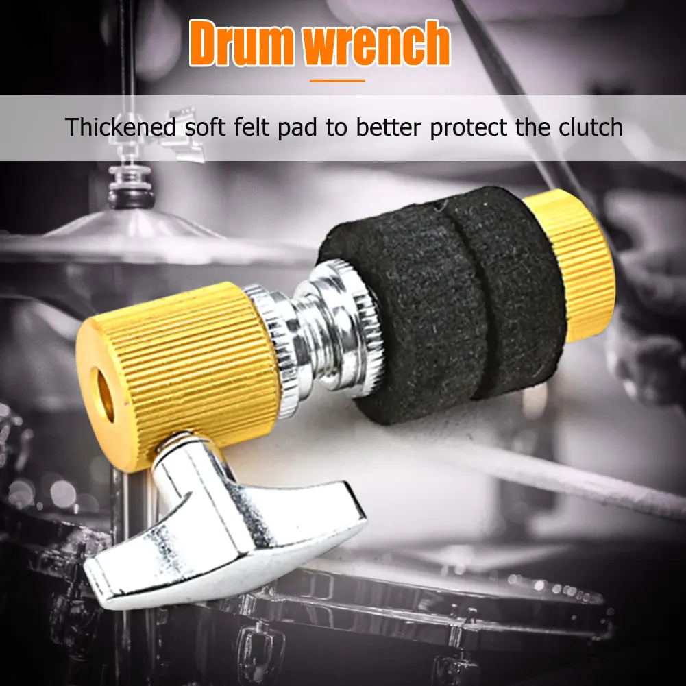 Alloy Cymbal Clutch Thickened Lever Drop Clutch Soft Felt Pad Musical Instrument Jazz Drum Parts Accessories for Hi Hat Cmbal