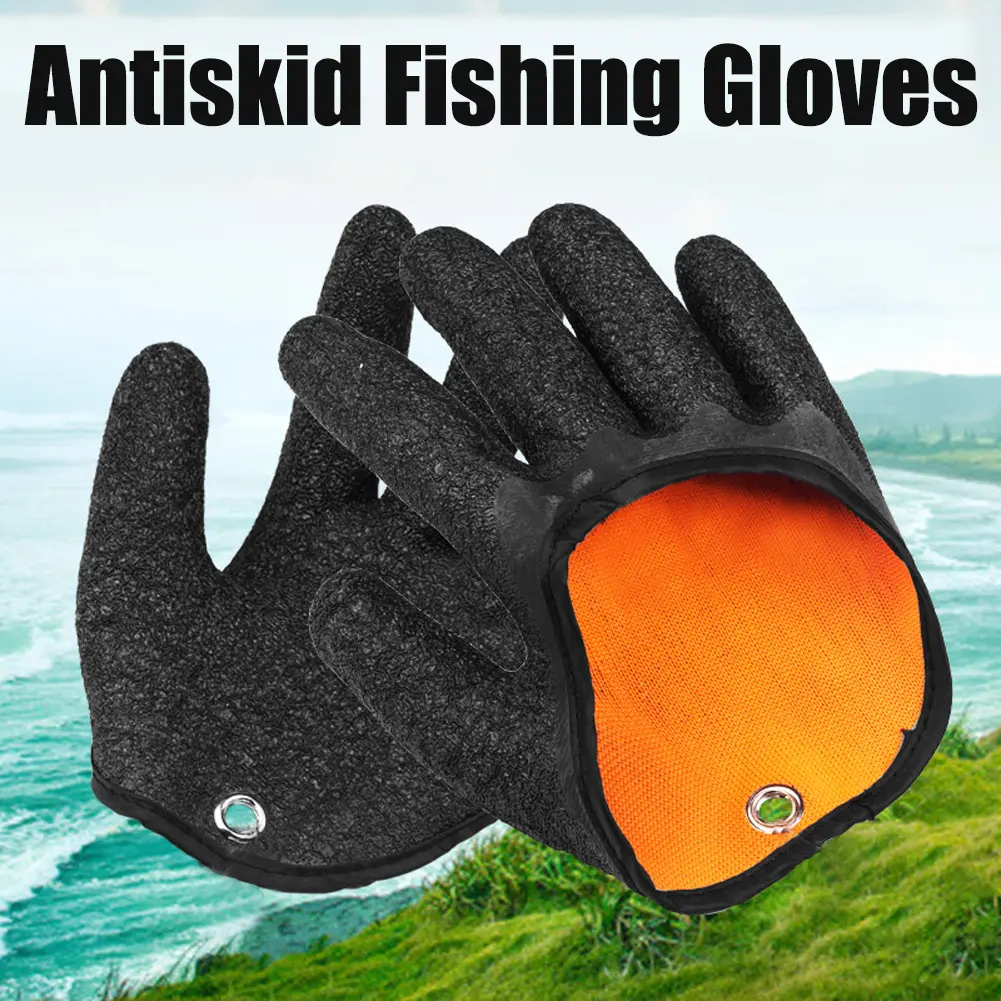UV Sun Protection Half Finger Glove Magnetic Anti-slip Fishing Gloves Protect Hand Finger Casting Glove Fishing Accessory
