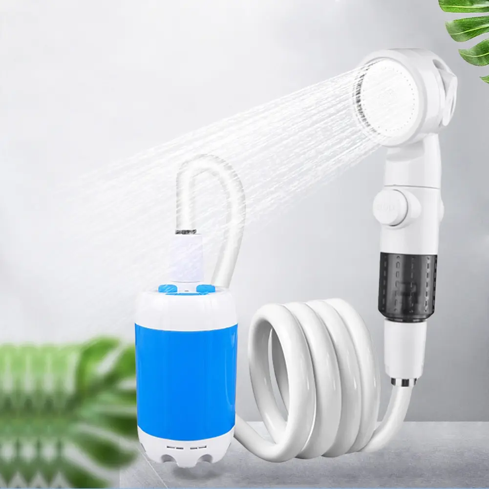 Portable Camping Shower with Digital Display Electric Shower Pump Rechargeable Wireless Pumps Water Sprayer for Camping Travel