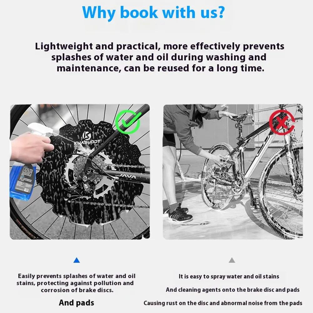 Bicycle Disc Brake Cover Reusable Brake Cleaning Protections Cover Bicycle Brake Anti Grime Cover for Bicycles Motorcycle