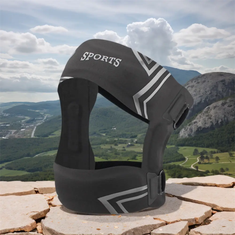 Patella Support Adjustable Knee Stabilizer Pads Non Slip Knee Protection Booster Shock Absorption for Walking Climbing Squatting