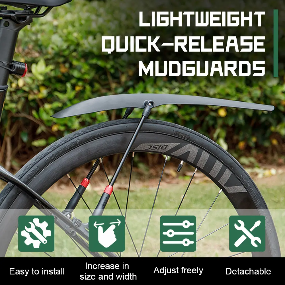Bicycle Mudguard Adjustable Bicycle Wings Quick Release Gravel Road Bike Mudguard Mountain Bike Mudguard Bicycle Accessories