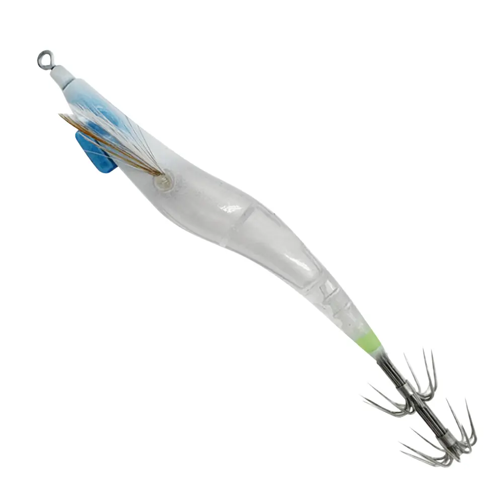 Luminous Lure Hard Shrimp Bait Simulation with Squid Jig Hook Lure Hook Fishing Tackles for Freshwater Saltwater for Xmas Gift