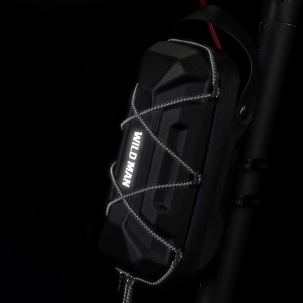 2L Bicycle Storage Bag Waterproof Kick Scooters Frame Bag Large Capacity Reflective Stable Bag for Electric Scooter Motorcycle