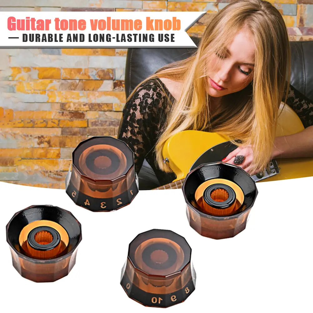 4Pcs Electric Guitar Knobs Lampshade Style Speed ​​Volume Tone Control Knobs PRS Guitar Accessories