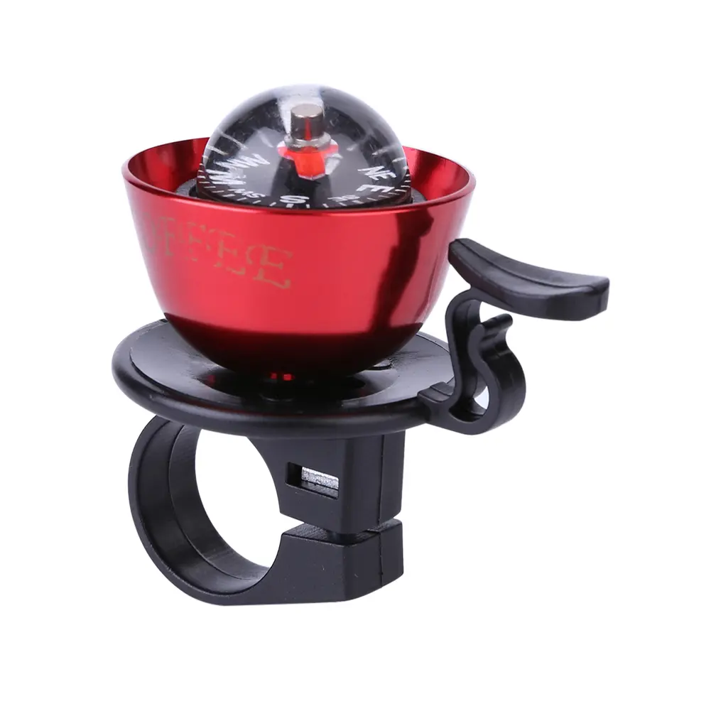 2 in 1 Bicycle Handlebar Bell Compass for Mountain MTB Road Bike Safety Cycling Aluminum Alloy Waterproof Ring Bell Accessories