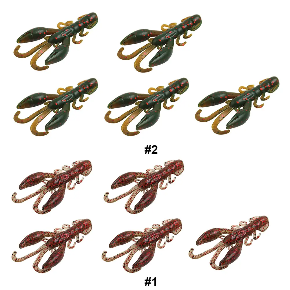 5pcs 5cm Silicone Soft Bait Fishy Smell Soft Lure Crayfish Soft Fishing Lure Fishing Accessories