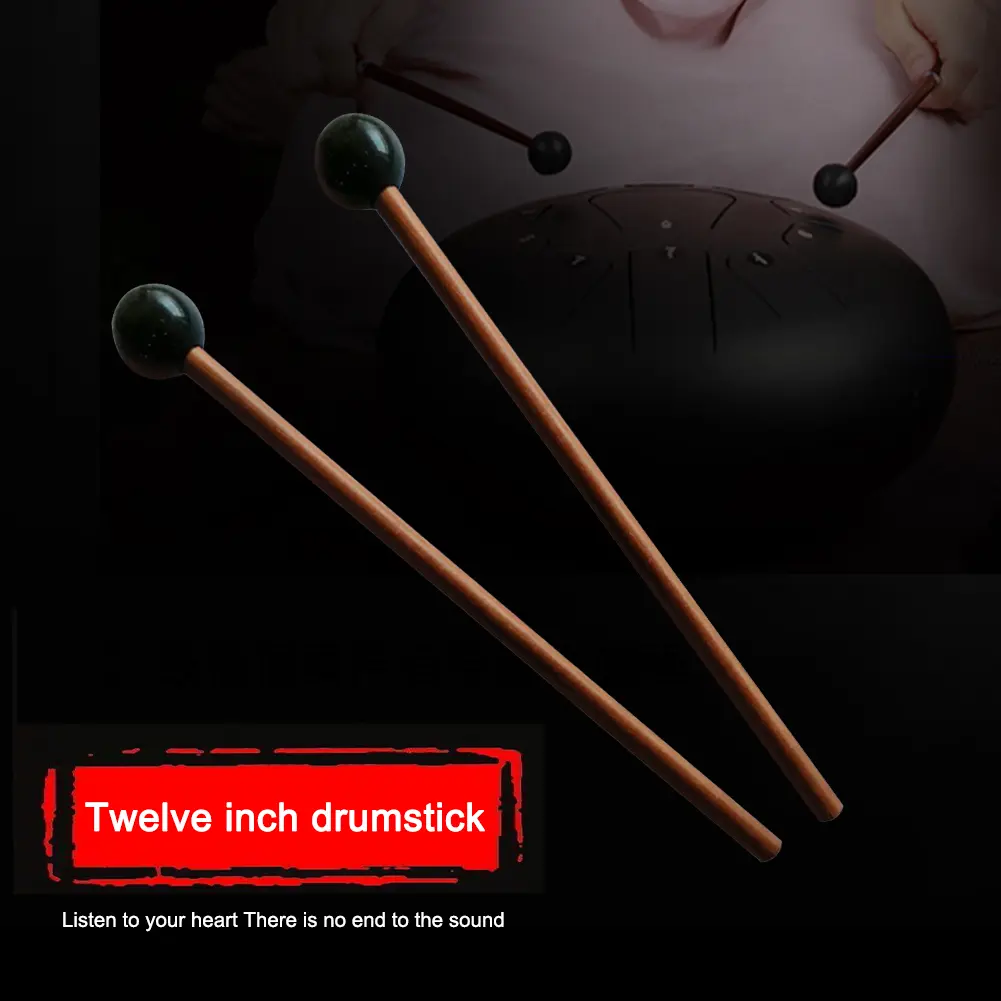 1 Pair Tongue Drum Drumsticks Rubber Head Mallet Xylophone Marimba Percussion Wooden Drum Sticks Instrument Accessories