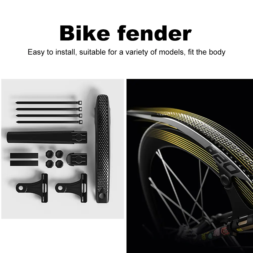 Bicycle Mudguard Strong Toughness Front Rear Tire Mud Guards Adjustable Road Bike Wheel Fenders for Front Rear Wheels Below 50mm