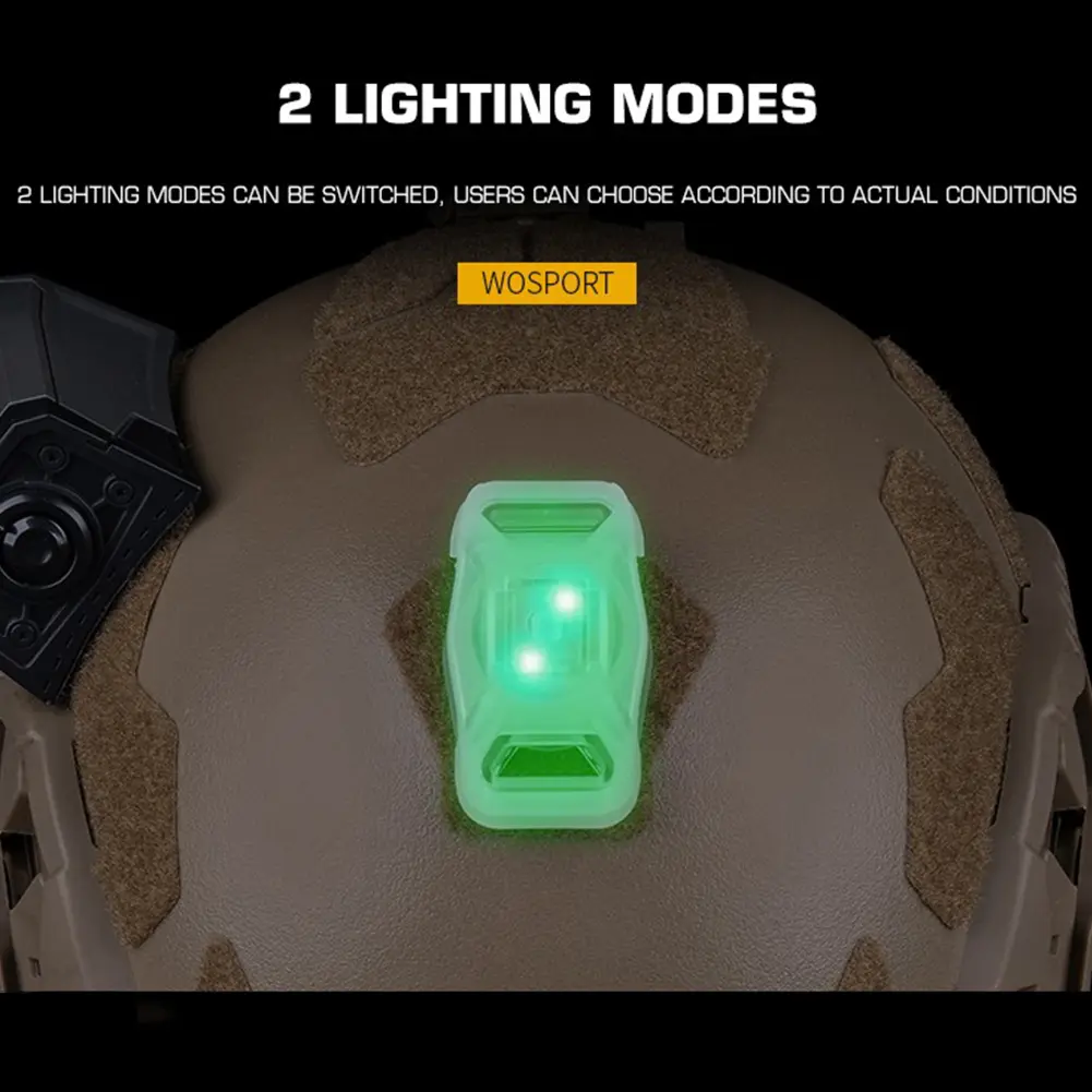 Hunting Helmet Lamp Waterproof Helmet Flashlight 2 Modes Outdoor Tac Vest Lamp Battery Operated for Hunting Camping