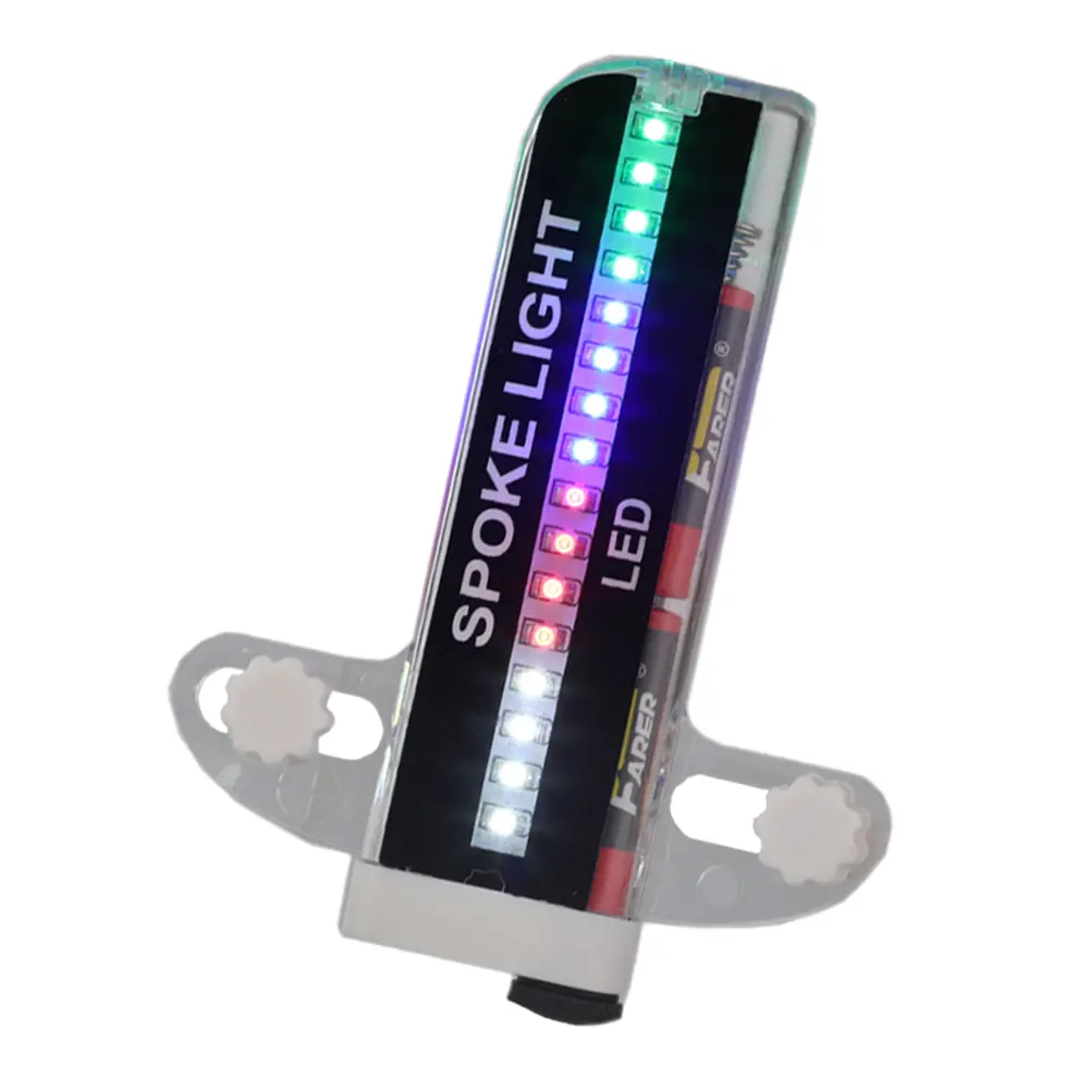 32LED Bike Spoke Light Colorful Safety Warning Flash Lamp Waterproof Easy Installation Disassembly for Night Cycling