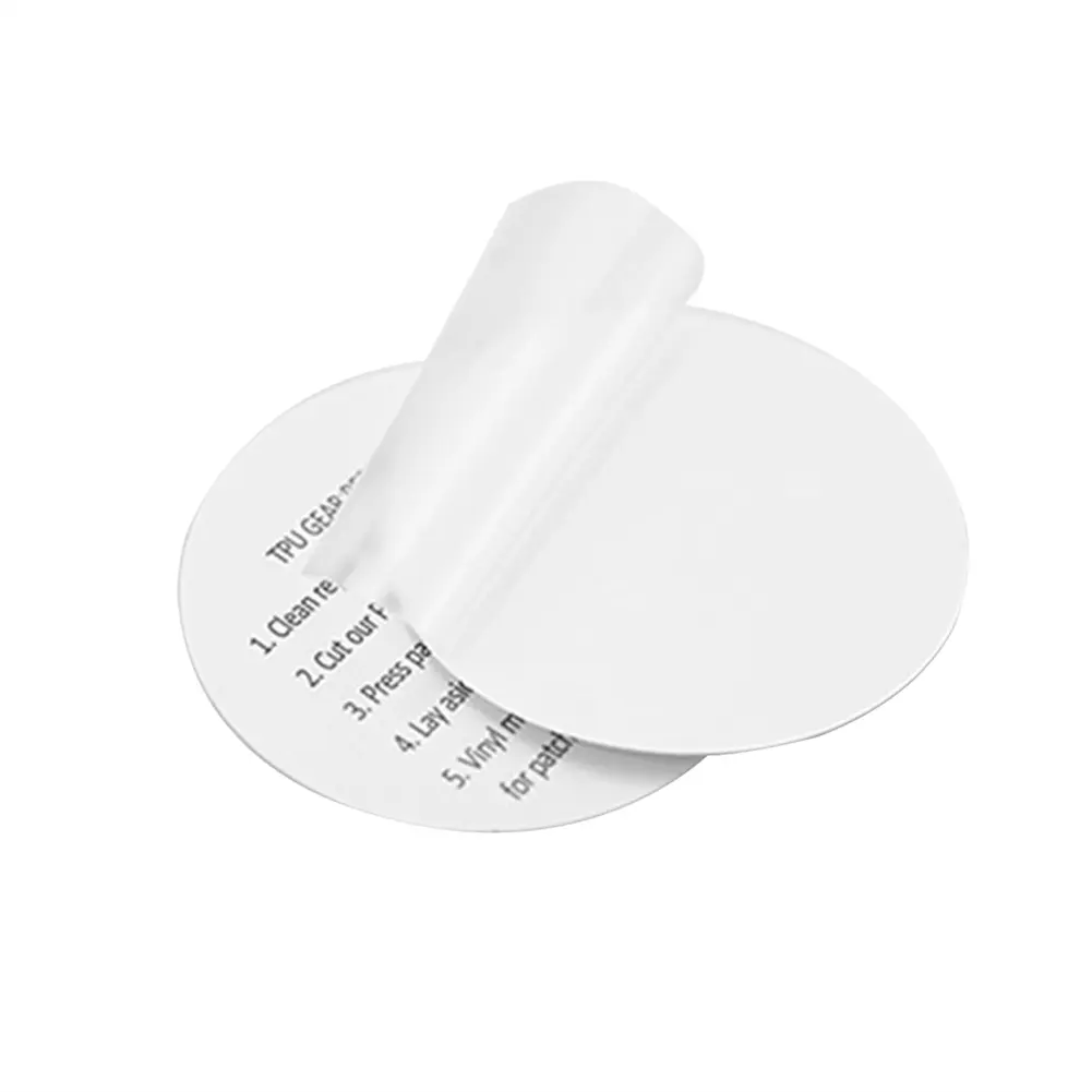 Round Puncture Repair Patch Heat Resistant Transparent Inflatable Boat Repair Kit Waterproof Pools Repair Glue for Air Mattress