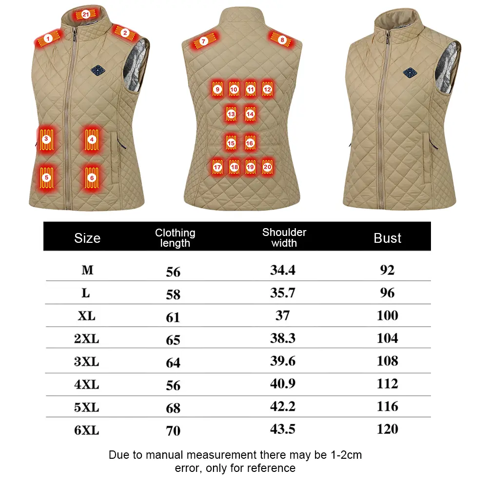 21 Heated Vest Jacket Fashion Men Women Coat Clothes Intelligent Electric Heating Thermal Warm Clothes Winter Heated Hunt