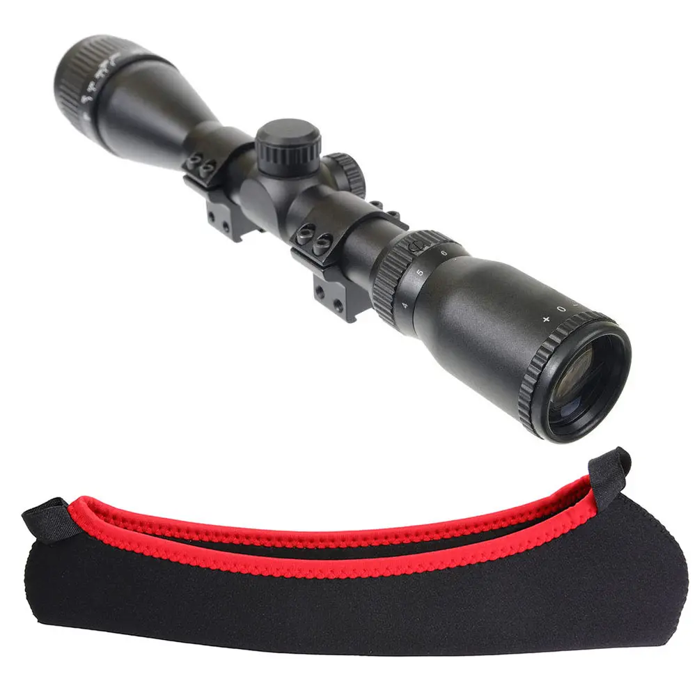 Scope Cover Dustproof Rifle Spotting Optics Lens Cover Protective Cover Outdoor Hunting Gun Scope Cover Fits 10 in Length Scopes