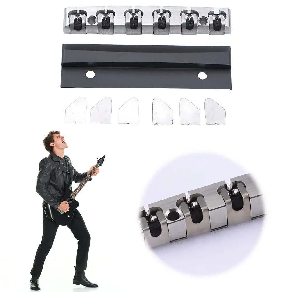 43mm Electric Guitar Nut with Spacers Guitar Ball Bearing String Nut Electric Guitar Nut Headrest Guitar Nut Replacement