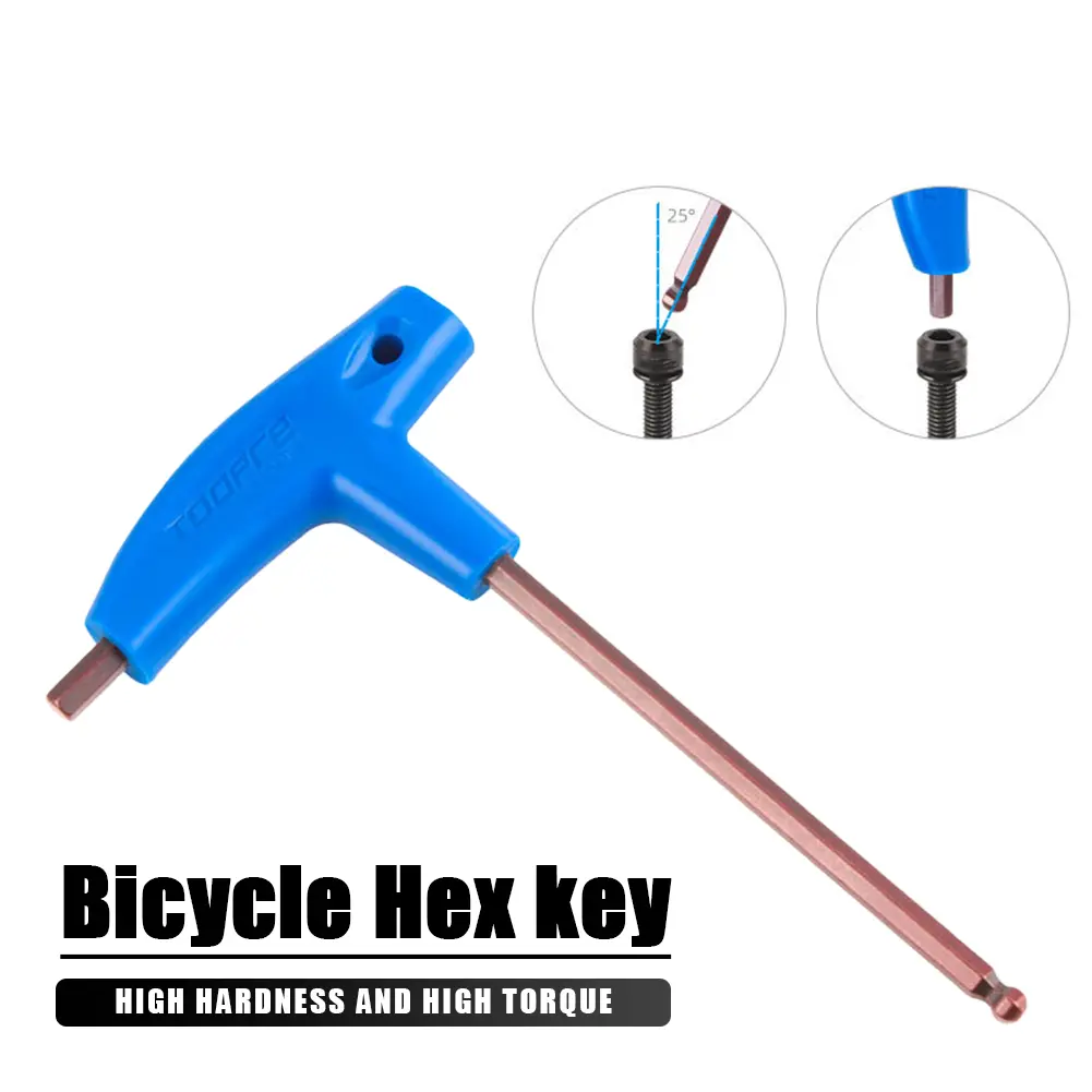 TOOPRE MTB Road Bicycle Allen Key T-Type PP Plastic Handle T25 Wrench Bike Repair Kit Portable 3mm 4mm 5mm 6mm Wrench Tools