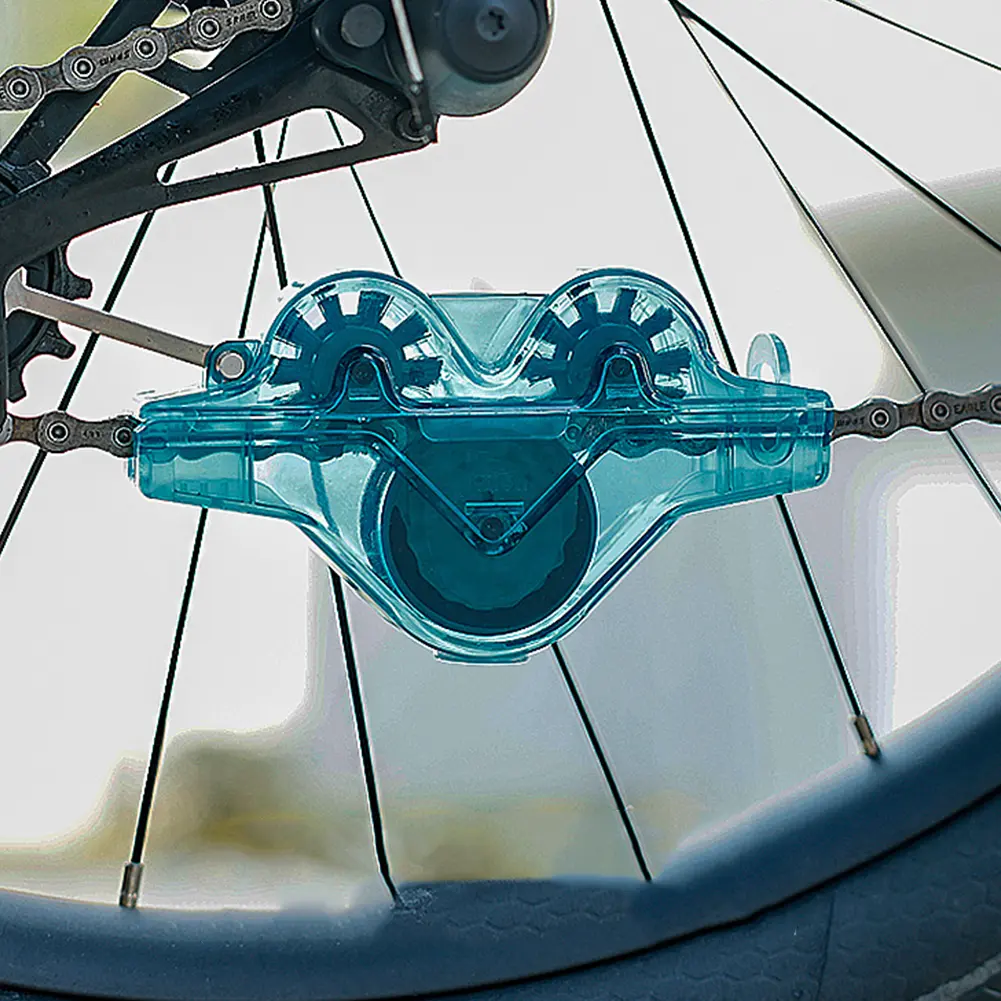 Bicycle Chain Cleaner Bike Chain Cleaning Tool Cycling Chain Brushes Portable Bike Chain Scrubber Riding Equipment