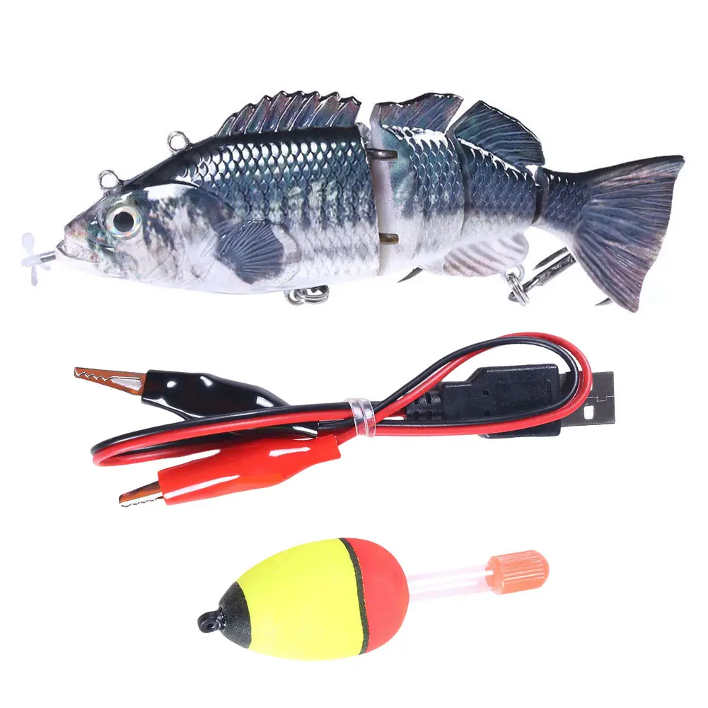 Robotic Swimming Lures USB Rechargeable Auto Electric Lure Bait Fishing Wobblers Fishing Lure Crankbait for Pike Bass Trout