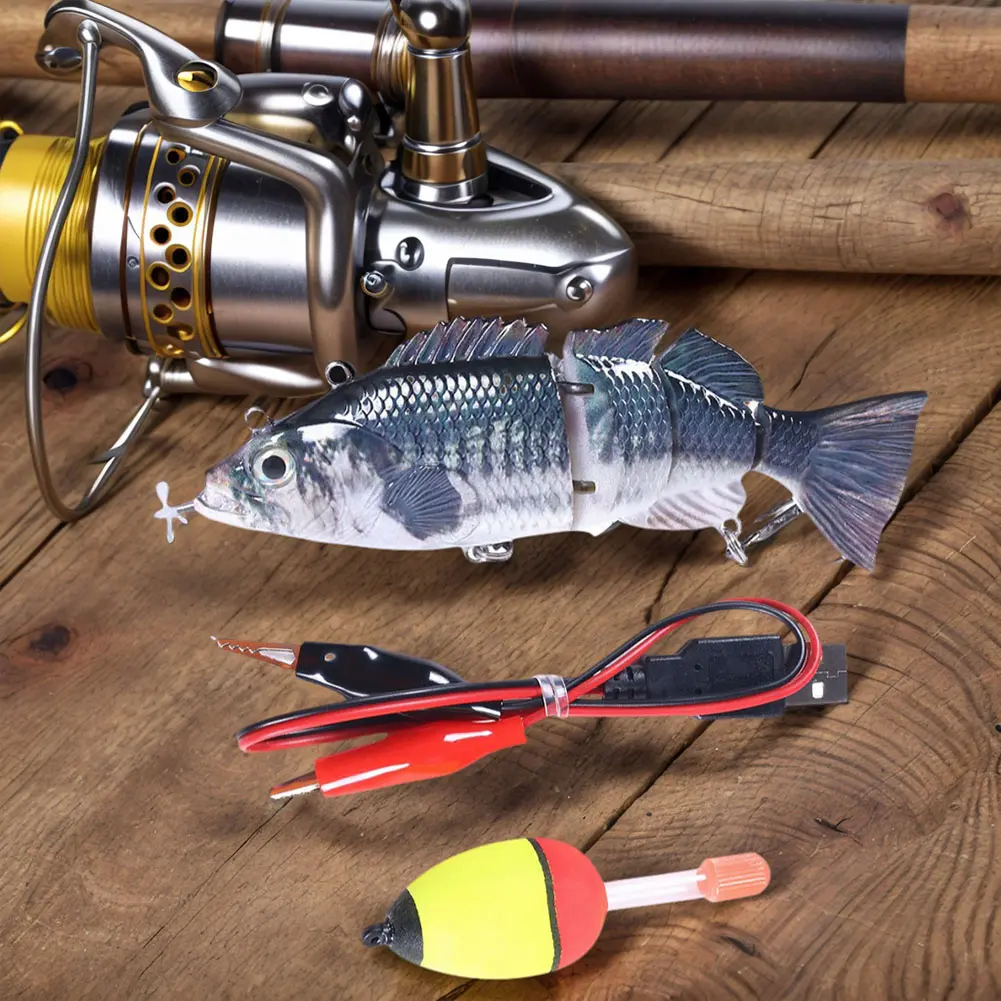 Robotic Swimming Lures USB Rechargeable Auto Electric Lure Bait Fishing Wobblers Fishing Lure Crankbait for Pike Bass Trout