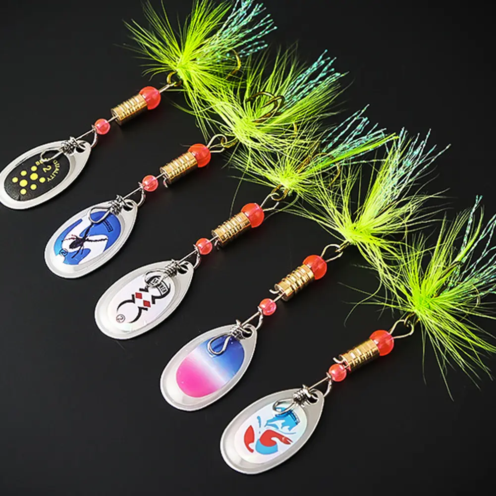 10pcs Boxed Metal Spoon Spinner Fishing Lure Artificial Bait Rotating Spoon Kit Fishing Gift for Dad Father