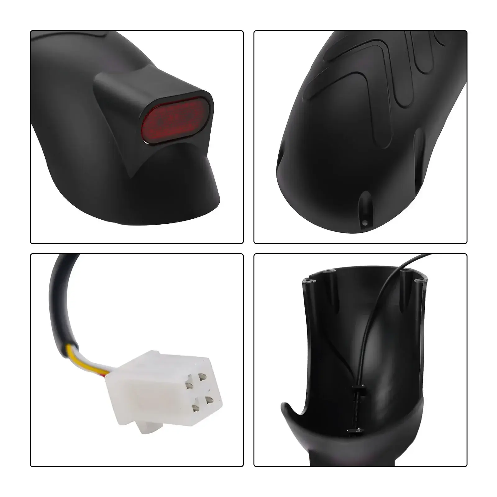 1 Set Electric Scooter Mudguard Rear Fen-der Splash Guard For Fenders With Tail Light Electric Scooter Accessories