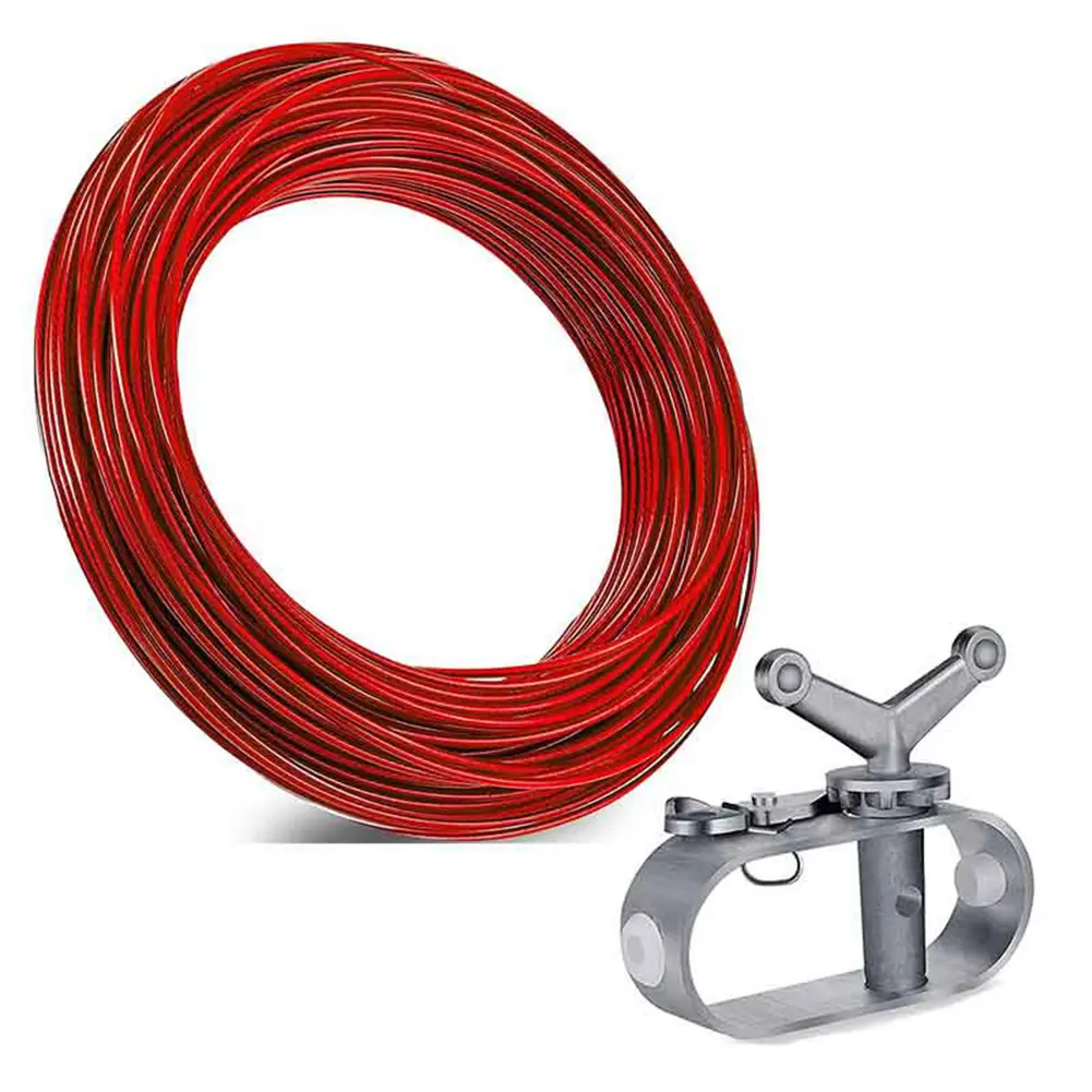 130FT Swimming Pool Cover Cable Winch Pool Closing Tool Cable and Heavy-Duty Winch for Above Ground Swimming Pool Winter Safe