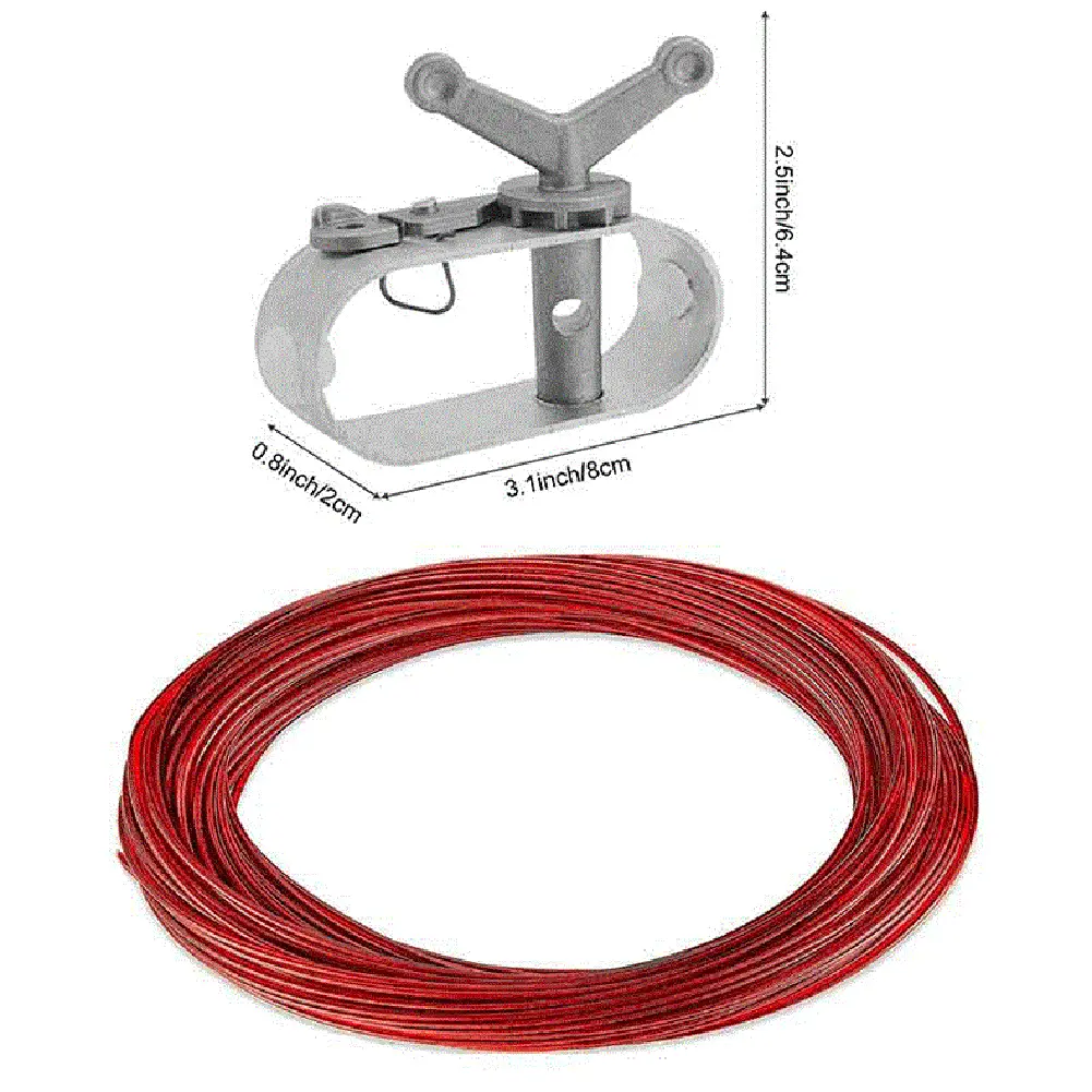 130FT Swimming Pool Cover Cable Winch Pool Closing Tool Cable and Heavy-Duty Winch for Above Ground Swimming Pool Winter Safe