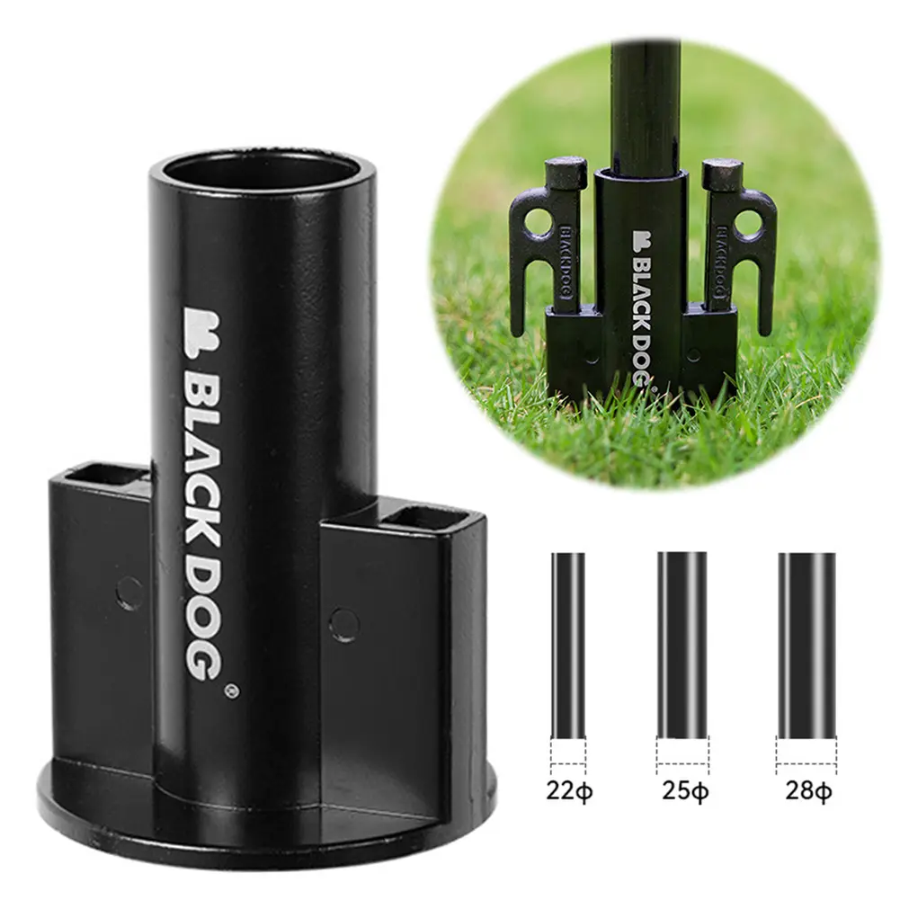 Outdoor Windproof Awning Pole Holder Canopy Tarp Camp Pole Fixer Camping Tent Rod Holder for Camping Fishing Hiking