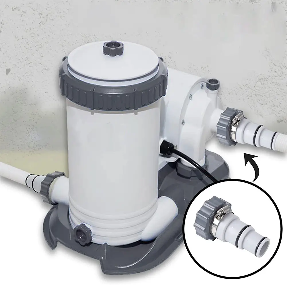 Pool Hose Adapter Kit Replacement Hose Adapter Threaded To Clamp Style Hose Adapter for Intex Threaded Connection Pumps