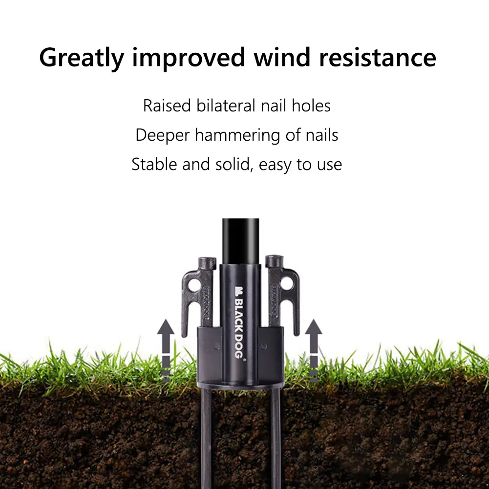 Outdoor Windproof Awning Pole Holder Canopy Tarp Camp Pole Fixer Camping Tent Rod Holder for Camping Fishing Hiking