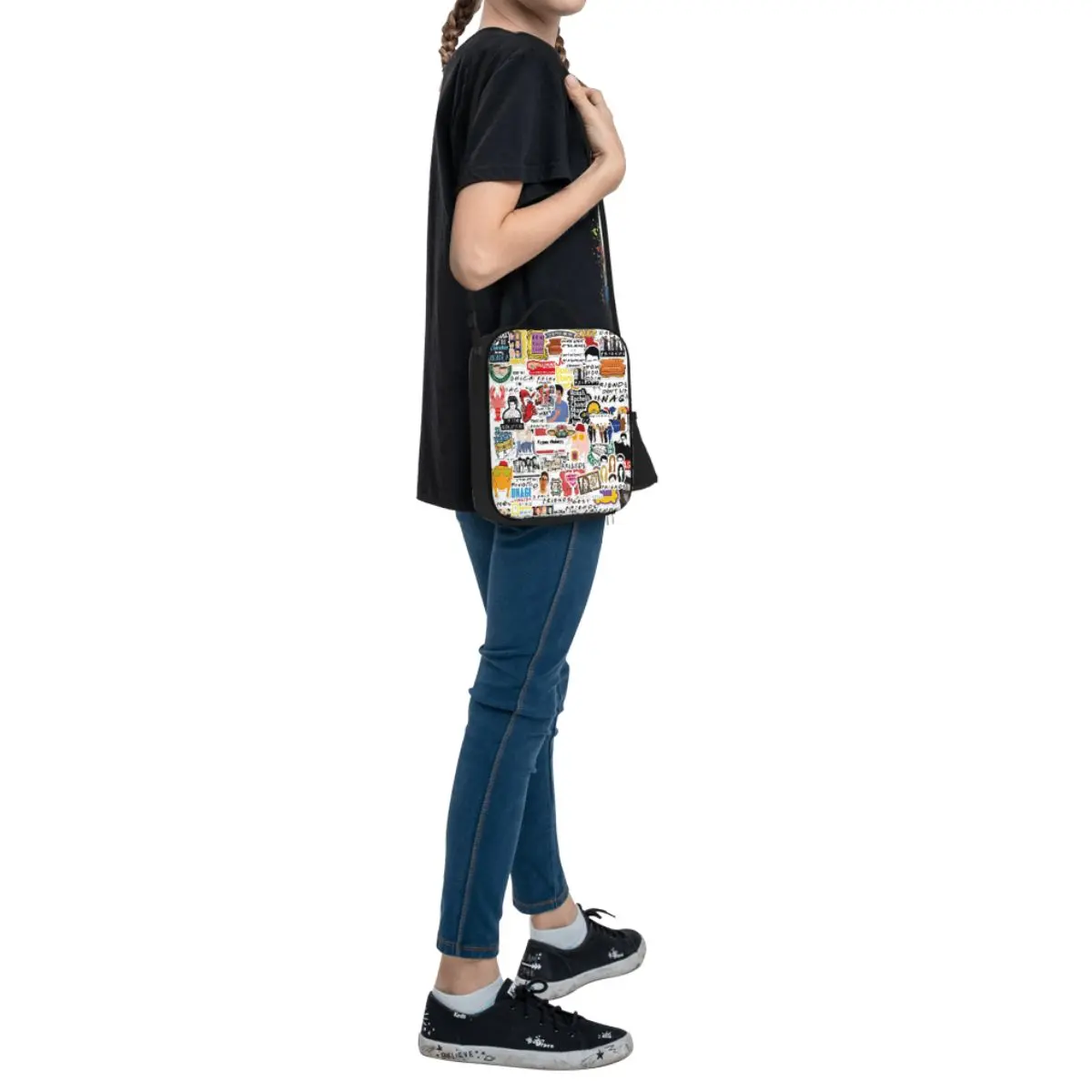 Custom Vintage Friends Poster Collage Insulated Lunch Bag for Women TV Show Thermal Cooler Lunch Box Kids School Children