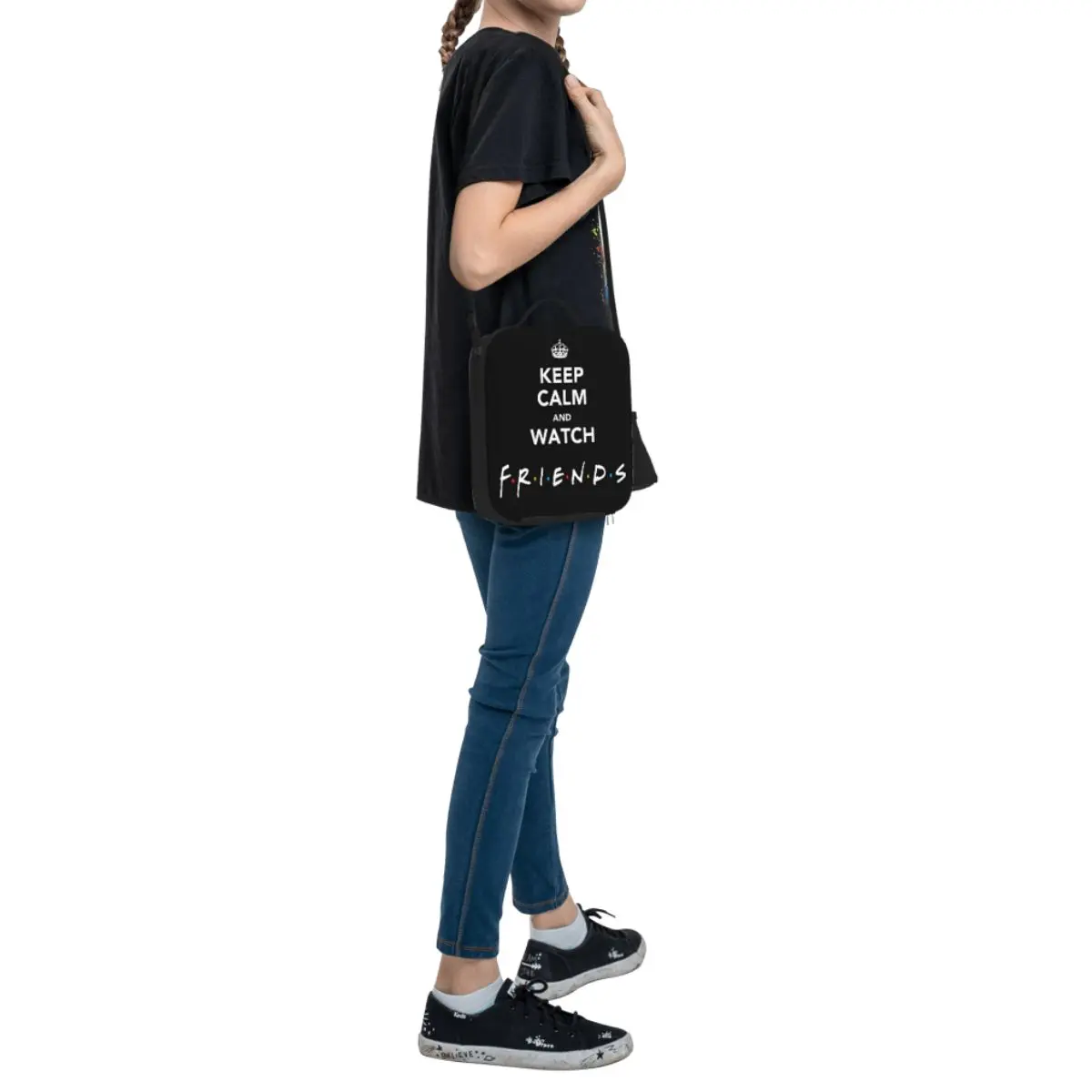 Custom Keep Calm And Watch Friends Insulated Lunch Bag for Women TV Show Thermal Cooler Lunch Box Kids School Children