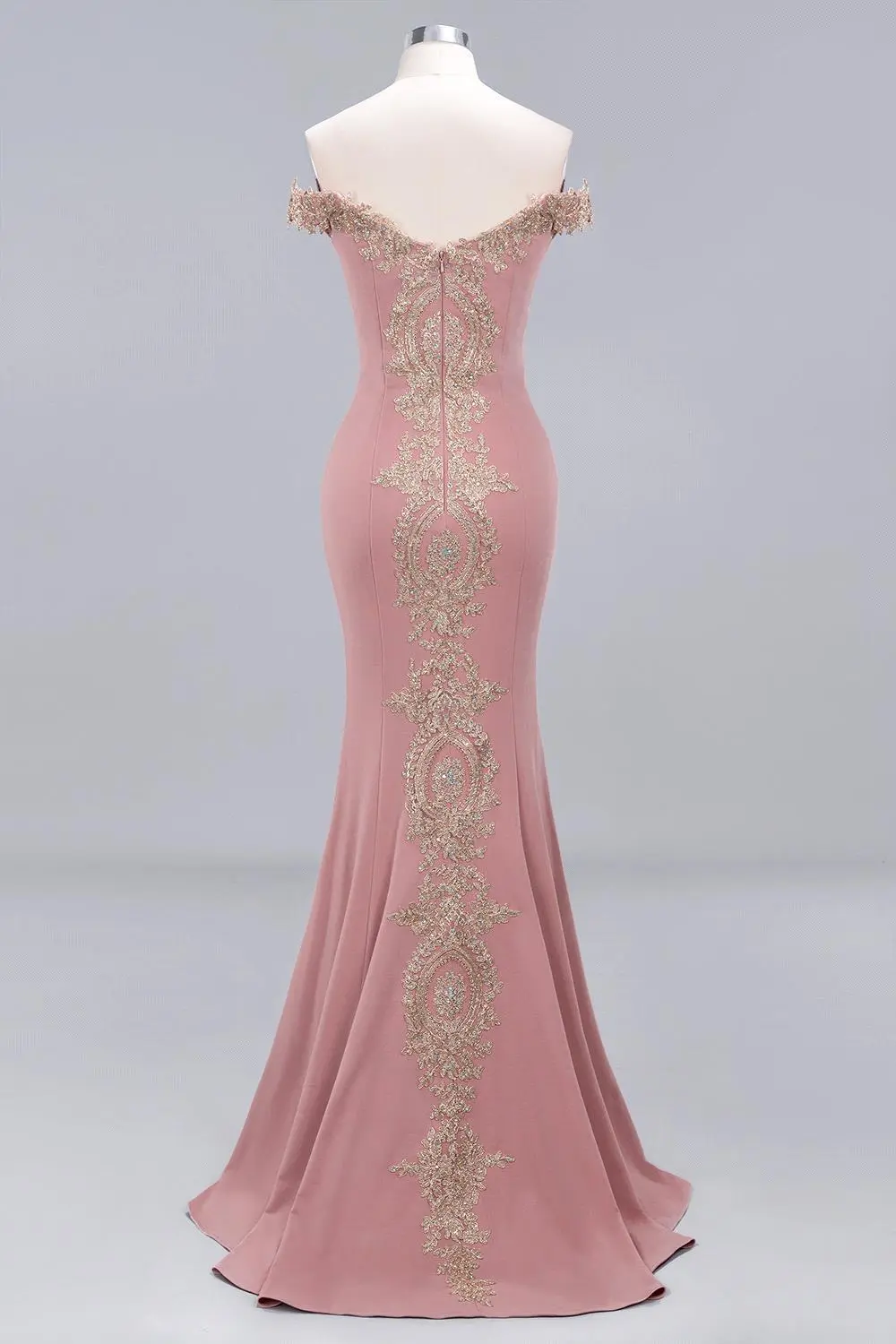 Gold Rose Lace Mermaid Prom Dresses For Women Burgundy Long Sexy Open Back Cap Sleeve Elegant Evening Party Gown Vestido de Gala