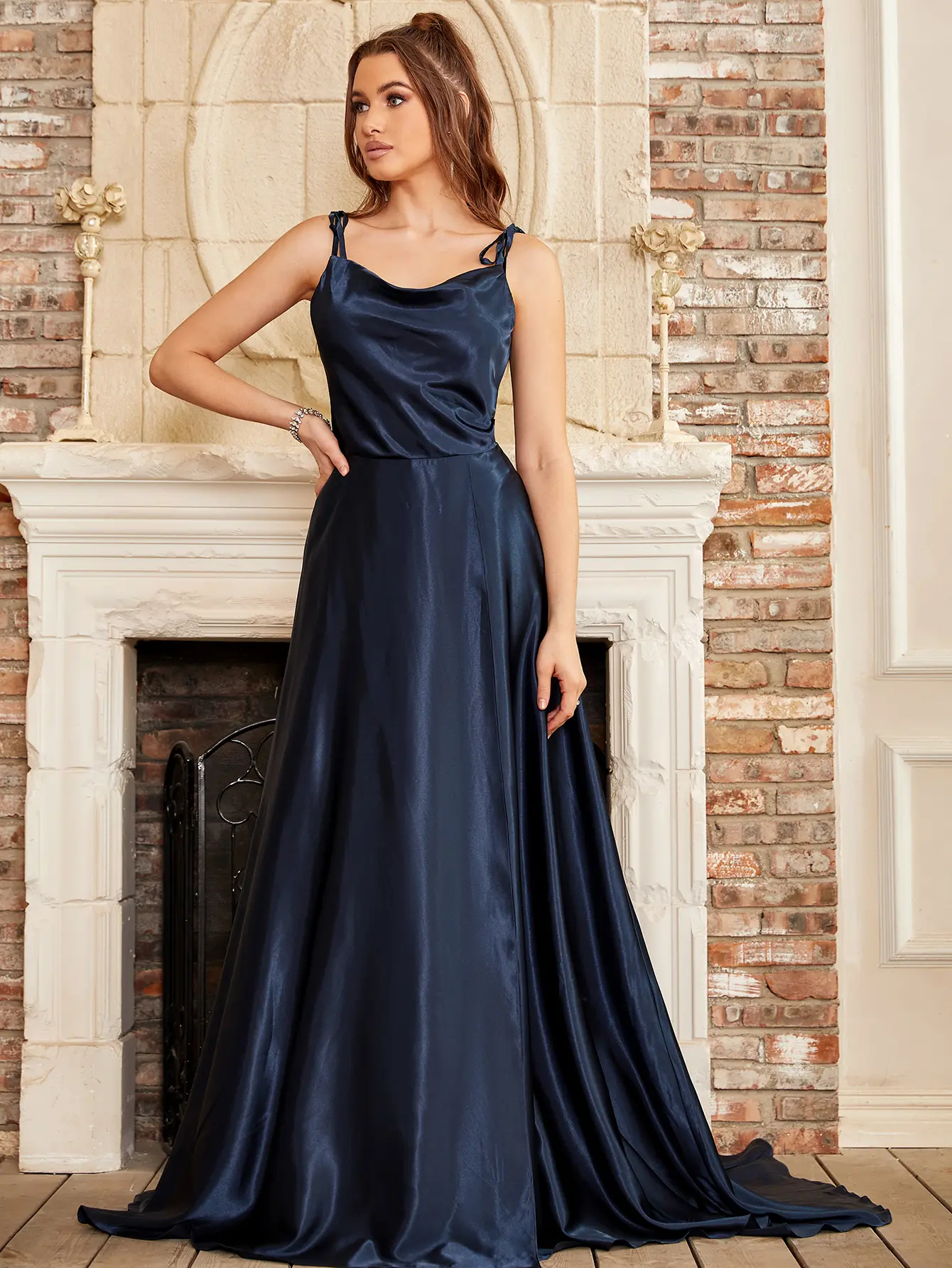 Women Pink Sexy Spaghetti Strap Satin Prom Dress Elegant Long Backless A-line Maxi Simple Evening Party Gown Vestidos Gala 2023