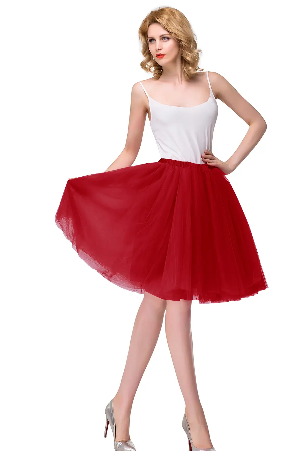Hoopless Short Wedding Petticoat Mutiful Color Crinoline Rockabilly Tulle Underskirt Woman Tutu Half Slips Bridal Accessories