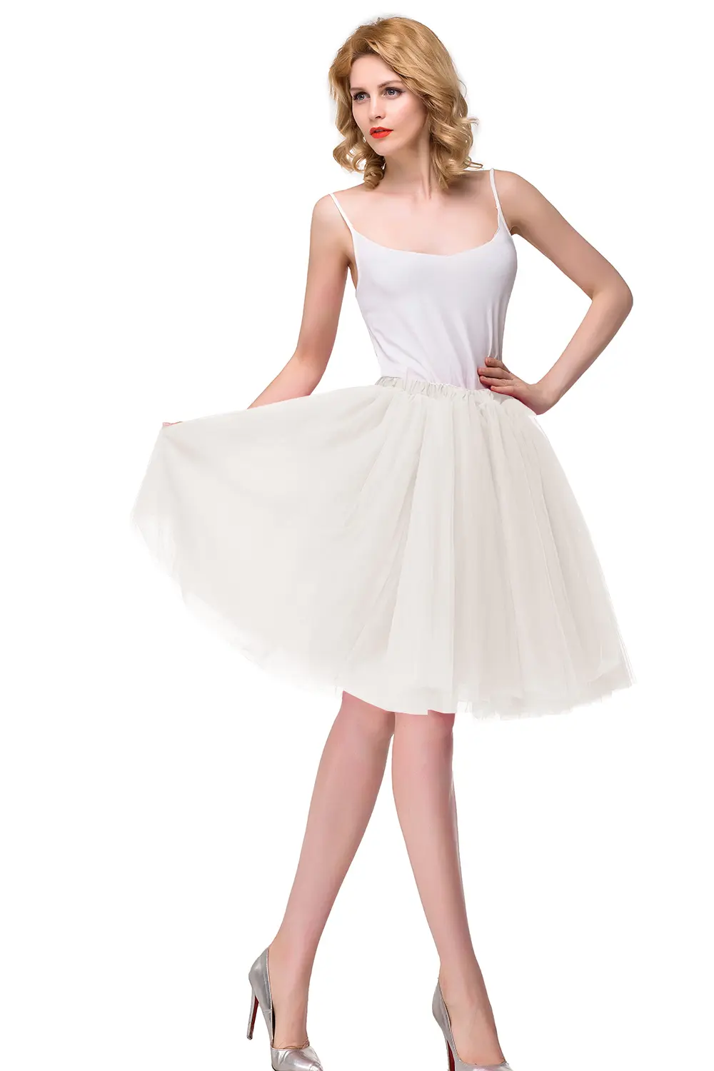 Hoopless Short Wedding Petticoat Mutiful Color Crinoline Rockabilly Tulle Underskirt Woman Tutu Half Slips Bridal Accessories
