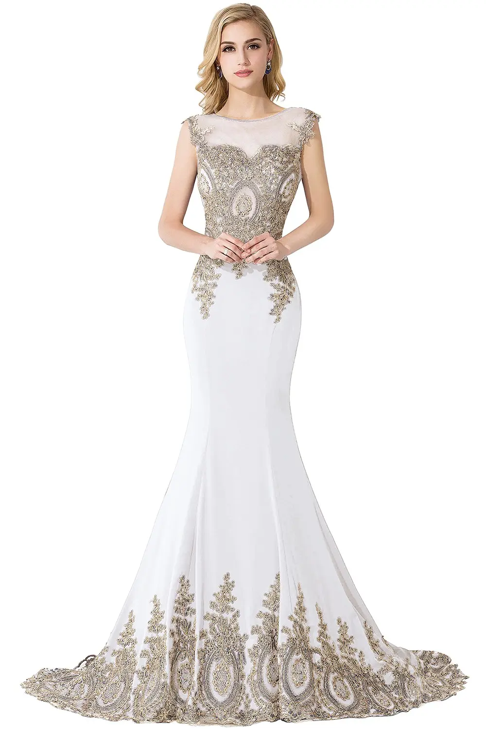 Sheer Lace Mermaid Prom Dresses Luxury Appliques Beaded Embroidery Illusion Evening Formal Party Gowns Vestido De Festa Longo