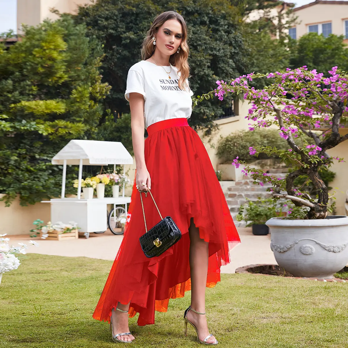 Tutu Skirt Women Fashion Black Overskirt Petticoat High Low Cake Skirt For Wedding Prom Party Date Outfits Jupe Saia Faldas