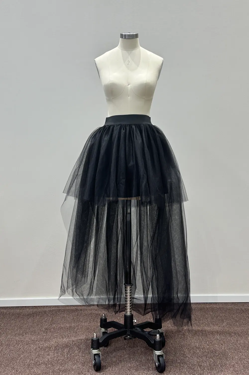 Women's Tutu Party Prom Skirt Hi-low Black Tulle Petticoat Underskirt Chic Hippie Puffy Bustle Skirts Long Festival Party Outfit