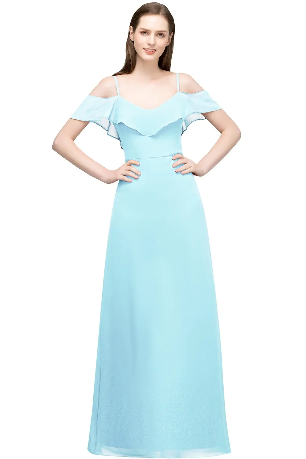 Burgundy Chiffon A Line Evening Dresses Women 2024 Long Backless V-neck Spaghetti Straps Formal Prom Party Gowns Robe De Soirée