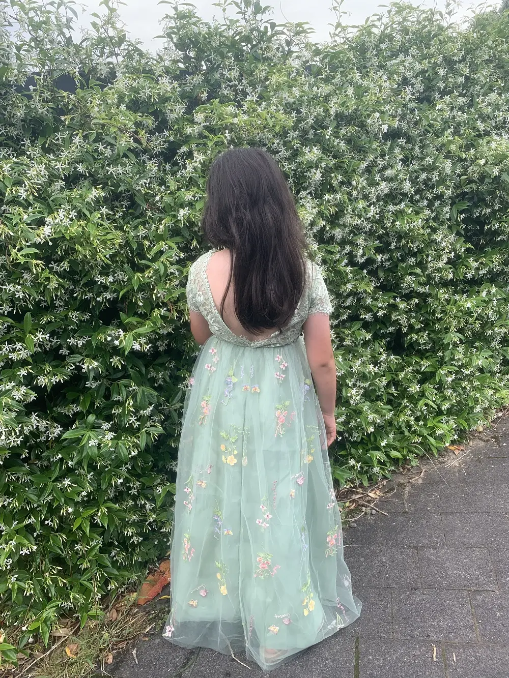 Boho Bridal Embroidered Flower Girl Dress Long Sage Green Lace 3/4 Sleeves Bohemian Beach Rustic Style Kids Wedding Party Dress